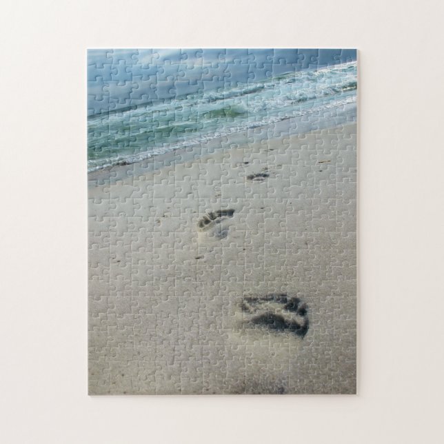 Footprints in the Sand - Beach - 11x14 - 252 pc Jigsaw Puzzle (Vertical)