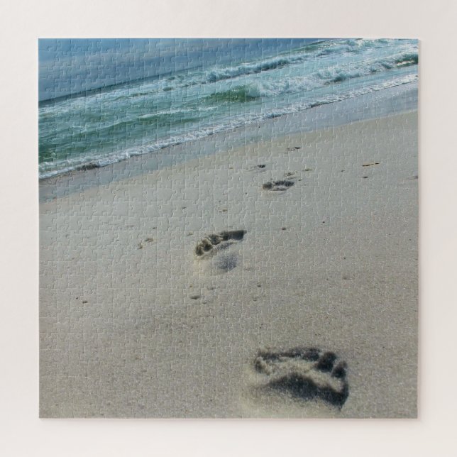 Footprints in the Sand - Beach - 20x20 - 676 pc Jigsaw Puzzle (Vertical)
