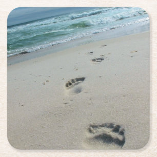 Footprints in the Sand - Beach - Coaster