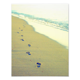 Footprints in the Sand Beach Photo Print