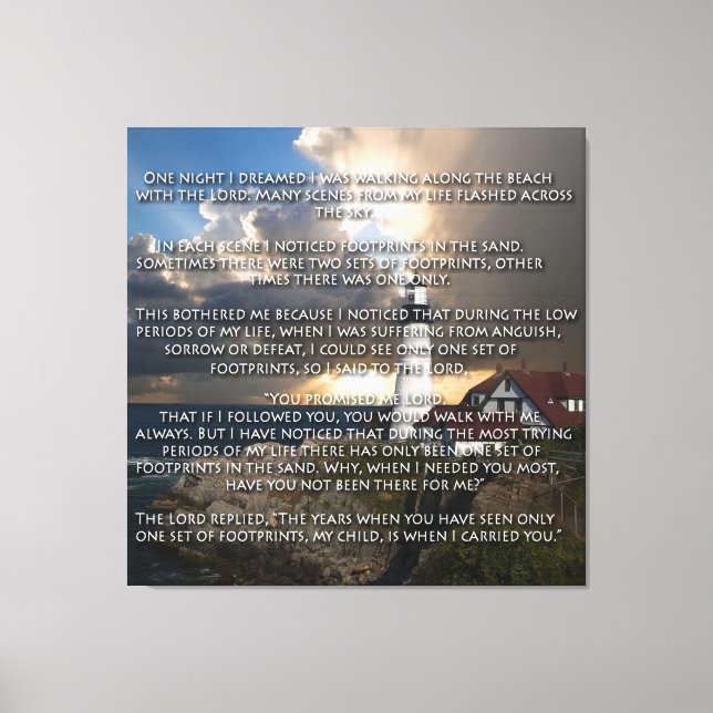 Footprints in the Sand Canvas Print (Front)