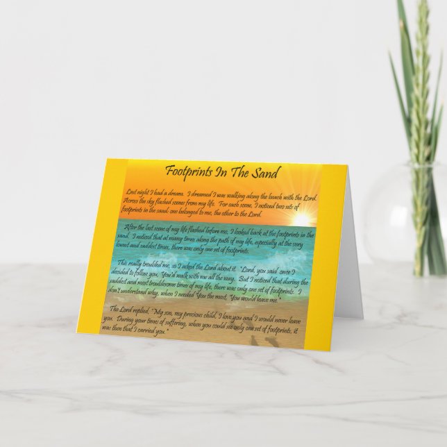 Footprints in the Sand Card (Front)