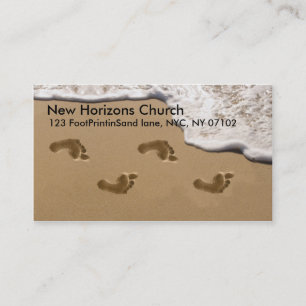 Footprints in the Sand- Christian Business Card