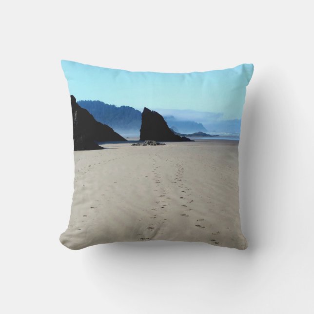 Footprints In The Sand Cushion (Front)