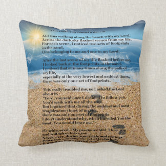 Footprints in the Sand Cushion