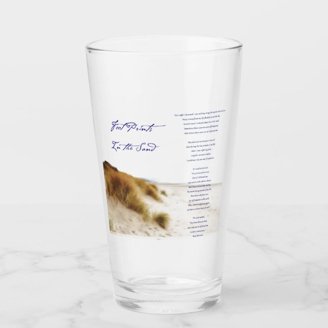 footprints in the sand glass (Front)