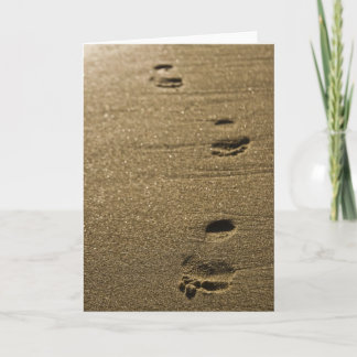 Footprints in the Sand Greeting Card