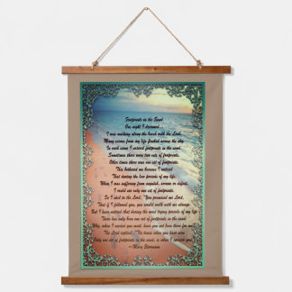 Footprints in the Sand Hanging Tapestry