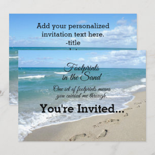 Footprints in the Sand Inspirational Christian Invitation