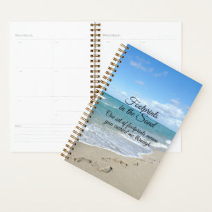 Footprints in the Sand Inspirational Christian Planner
