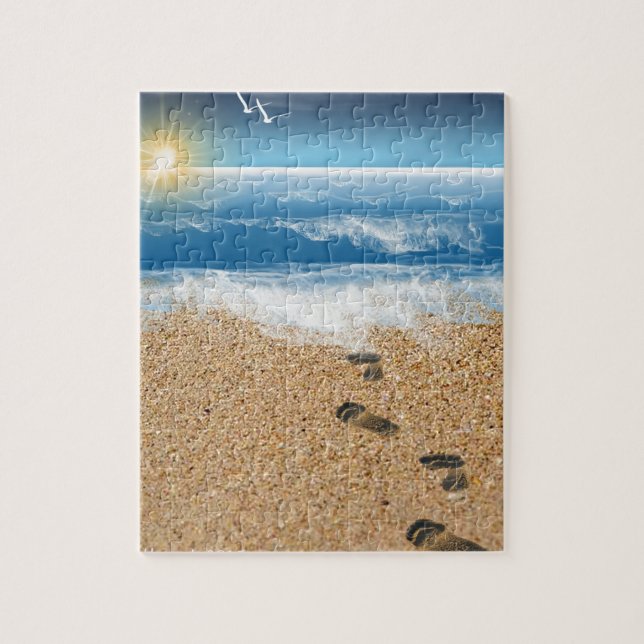 Footprints in the Sand Jigsaw Puzzle (Vertical)