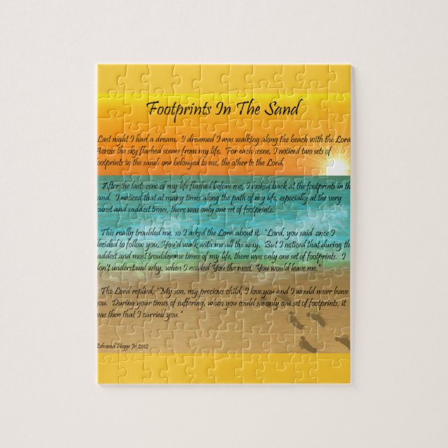 Footprints in the Sand Jigsaw Puzzle (Vertical)