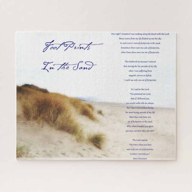 footprints in the sand jigsaw puzzle (Horizontal)