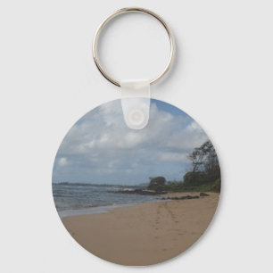 Footprints in the Sand Key Ring