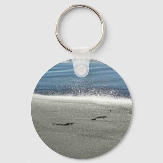Footprints In The Sand Key Ring (Front)