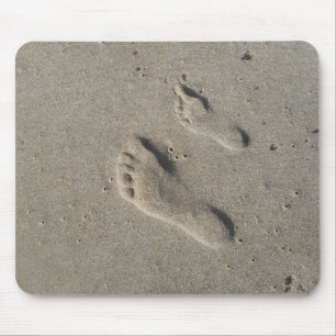 Footprints in the Sand Mouse Mat