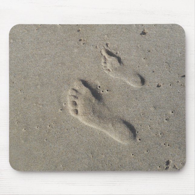 Footprints in the Sand Mouse Mat (Front)