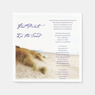 footprints in the sand napkin