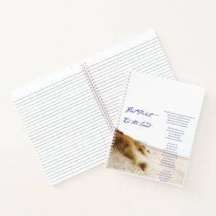 footprints in the sand notebook