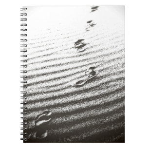 footprints in the sand - notebook