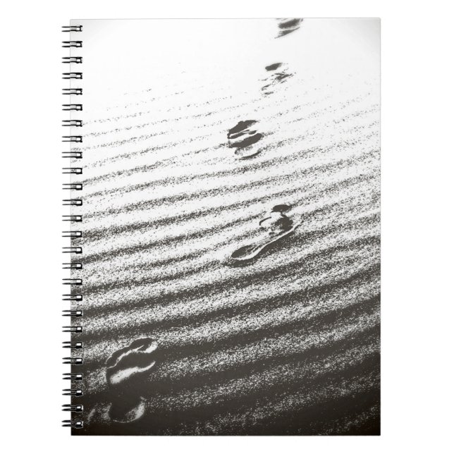 footprints in the sand - notebook (Front)
