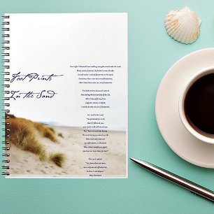 footprints in the sand notebook