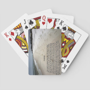 Footprints in the Sand on a beach photo Playing Cards