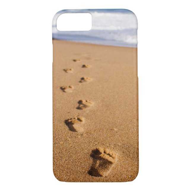 Footprints in the Sand Phone Case (Back)