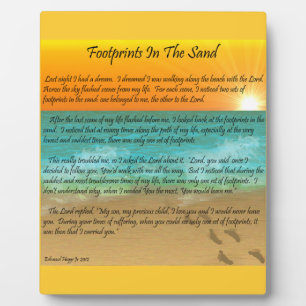 Footprints in the Sand Plaque