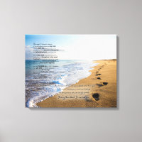 Footprints in the Sand Poem 20x16