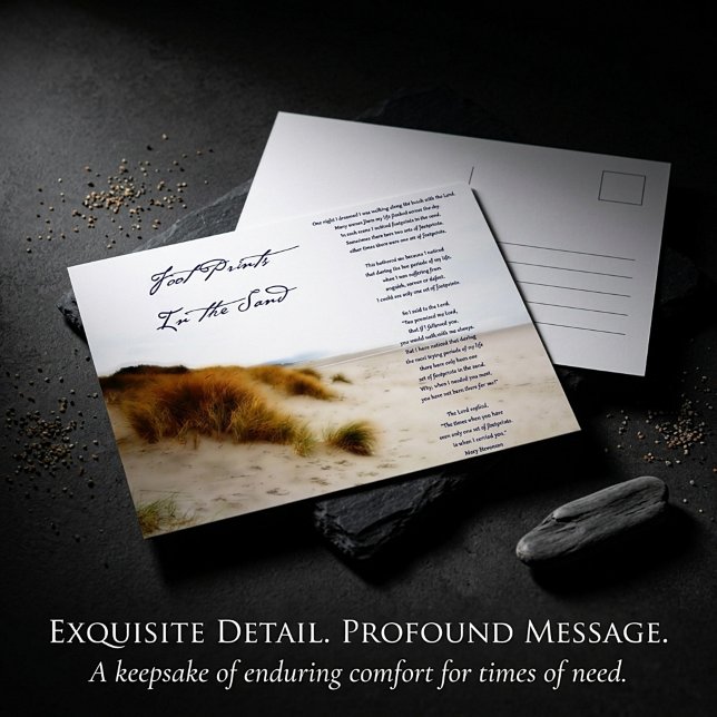 footprints in the sand postcard (Creator Uploaded)