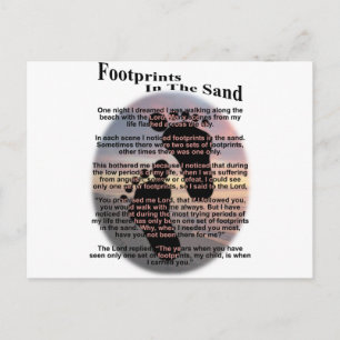Footprints in the Sand... Postcard