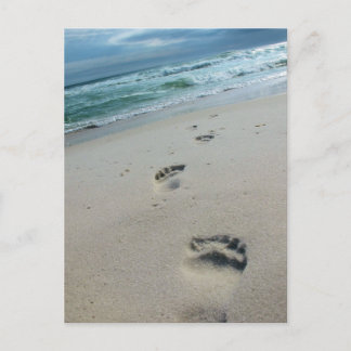 Footprints in the Sand Postcard