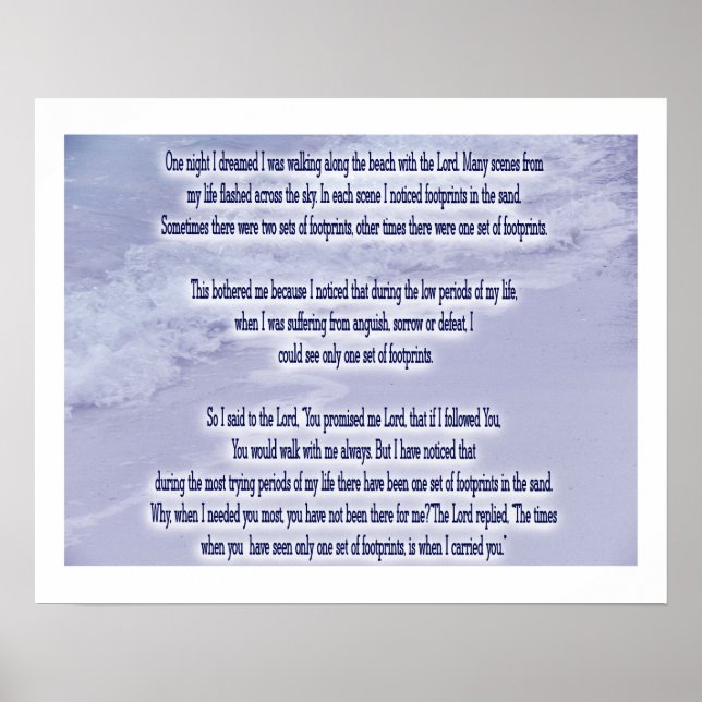 Footprints in the Sand Poster (Front)