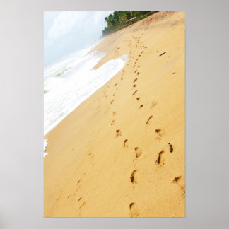 Footprints in the Sand Poster