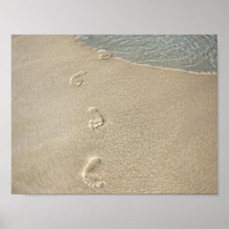 footprints in the sand poster