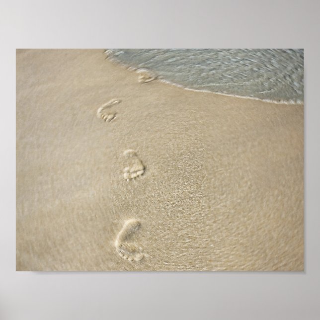 footprints in the sand poster (Front)