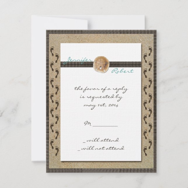 Footprints in the Sand Response Card (Front)