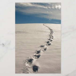 Footprints in the sand stationery