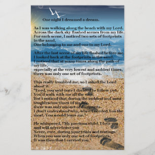 Footprints in the Sand Stationery