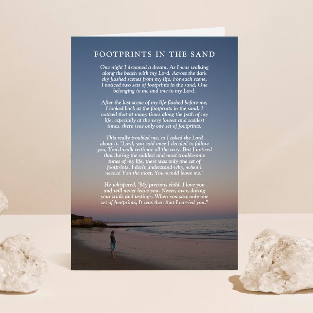 Footprints In The Sand | Sympathy Card (Creator Uploaded)
