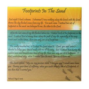 Footprints in the Sand Tile