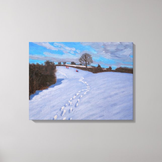 Footprints in the Snow 2009 Canvas Print (Front)