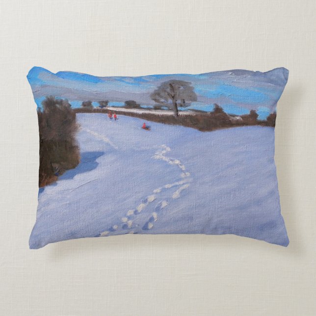 Footprints in the Snow 2009 Decorative Cushion (Front)