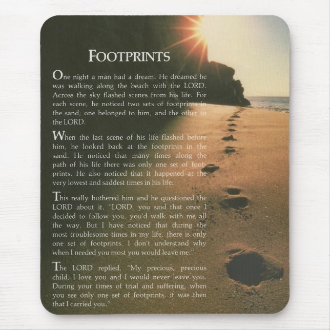 Footprints Mouse Mat (Front)
