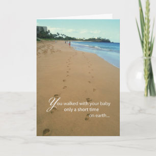 Footprints on Beach Card