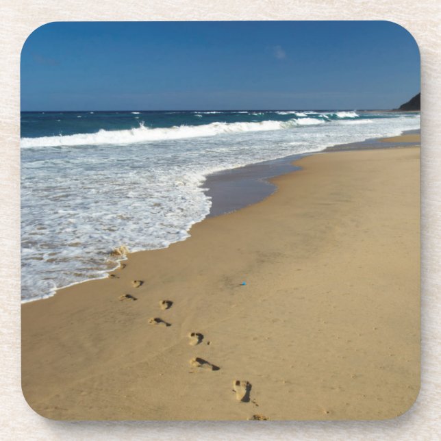 Footprints On Beach, Mabibi, Thongaland Coaster (Front)