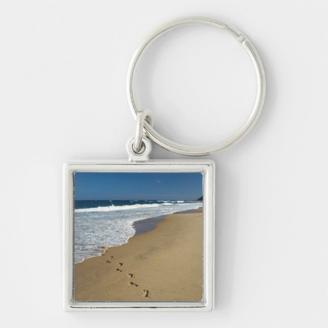 Footprints On Beach, Mabibi, Thongaland Key Ring (Front)