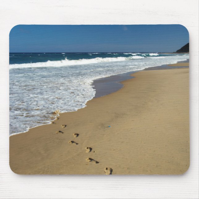Footprints On Beach, Mabibi, Thongaland Mouse Mat (Front)