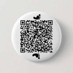Footprints on Moon 6 Cm Round Badge